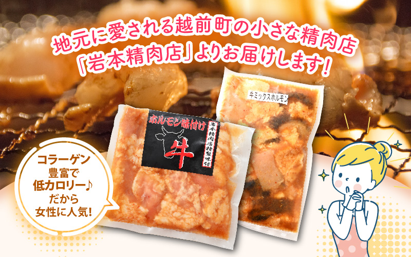 国産 牛ホルモン セット 計400g（上ホルモン・ミックスホルモン 各1袋） 旨みそダレ漬け！ 【 冷凍 お手軽 小分け BBQ バーベキュー 】 [e03-a027]	