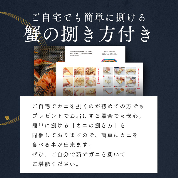 訳あり茹で越前ガニ 500g以上×3杯(脚折れ) カニ ズワイガニ ボイル 福井県