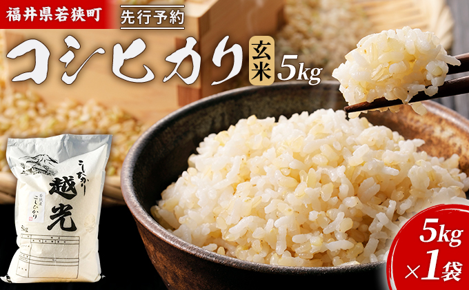 【3月お届け】令和8年産 若狭町コシヒカリ玄米5kg 米 お米 こしひかり 福井県