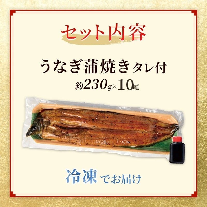 特大うなぎの蒲焼き 国産(愛知県産) 約230g前後 10尾