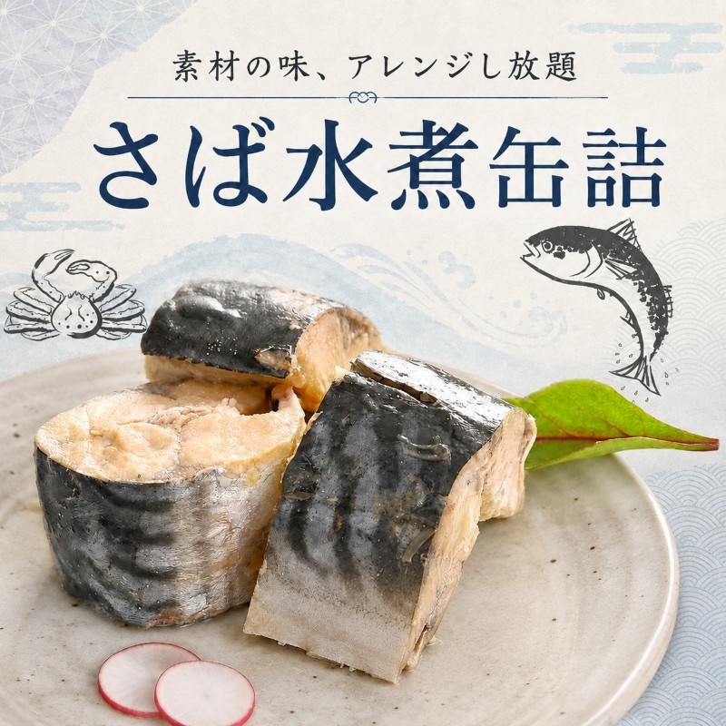 【ふるさと納税】サバ缶 水煮 12缶セット 若狭の鯖缶 さば缶 鯖缶 サバ 鯖 缶詰 水煮缶 常温保存 備蓄 まとめ買い おかず 惣菜 ごはんのお供 福井 福井県　若狭町