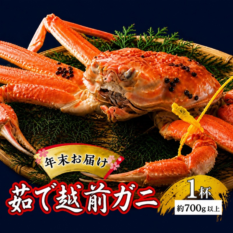 茹で越前ガニ【年末お届け】食通もうなる本場の味をぜひ、ご堪能ください。約700g以上×1杯 越前がに 越前かに 越前カニ カニ ボイルガニ 蟹 