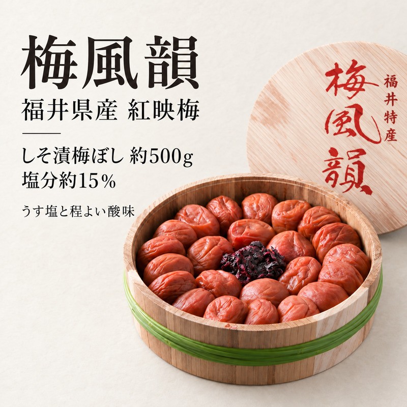 【ふるさと納税】梅干し 梅風韻 しそ 選べる容量 うすしお しそ漬 食べ比べ 紅映梅 福井梅 うめぼし 梅 ご飯のお供 おにぎり 福井県産 福井県　若狭町